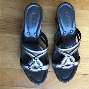 Cole Haan pewter color Wedge sandal in size 7
